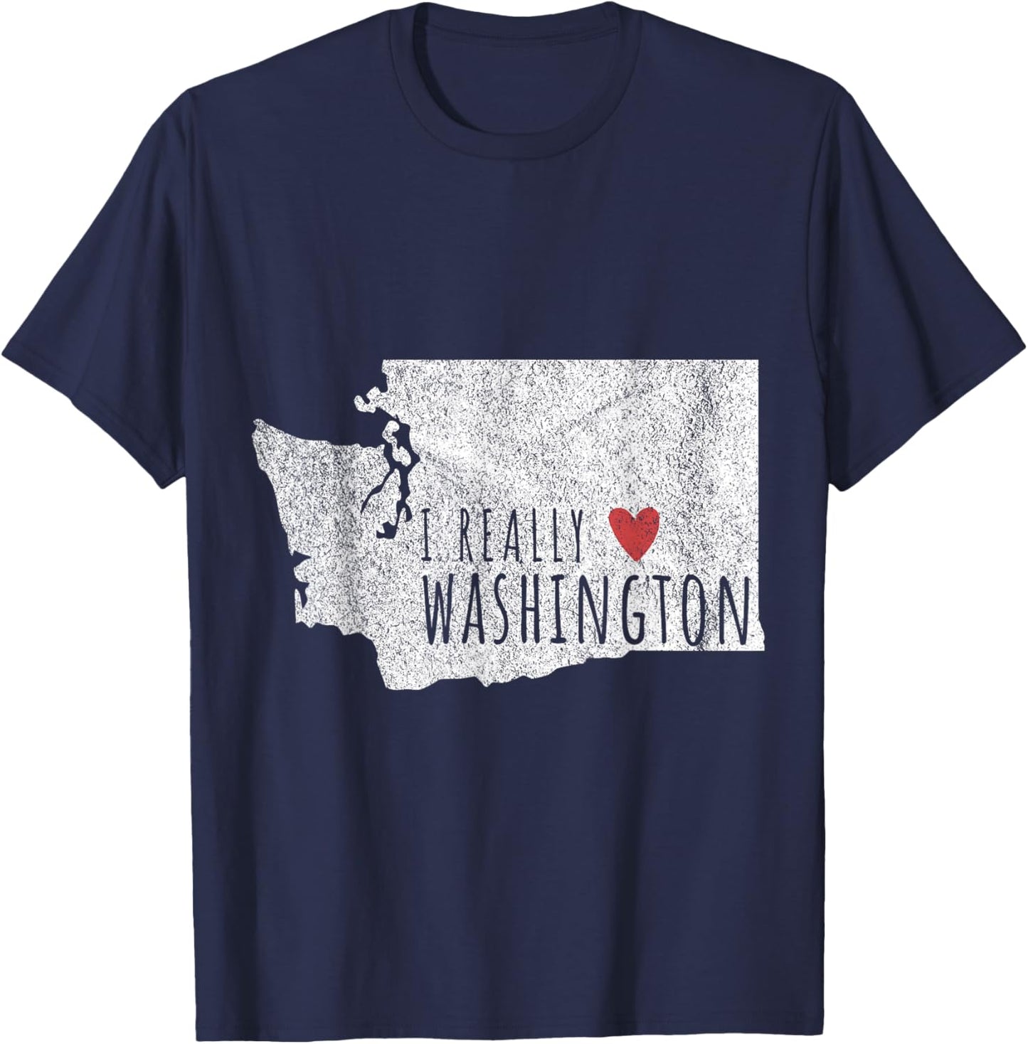 I Really Love Washington Funny Washington Roots T-Shirt - T-Shirt | Navy