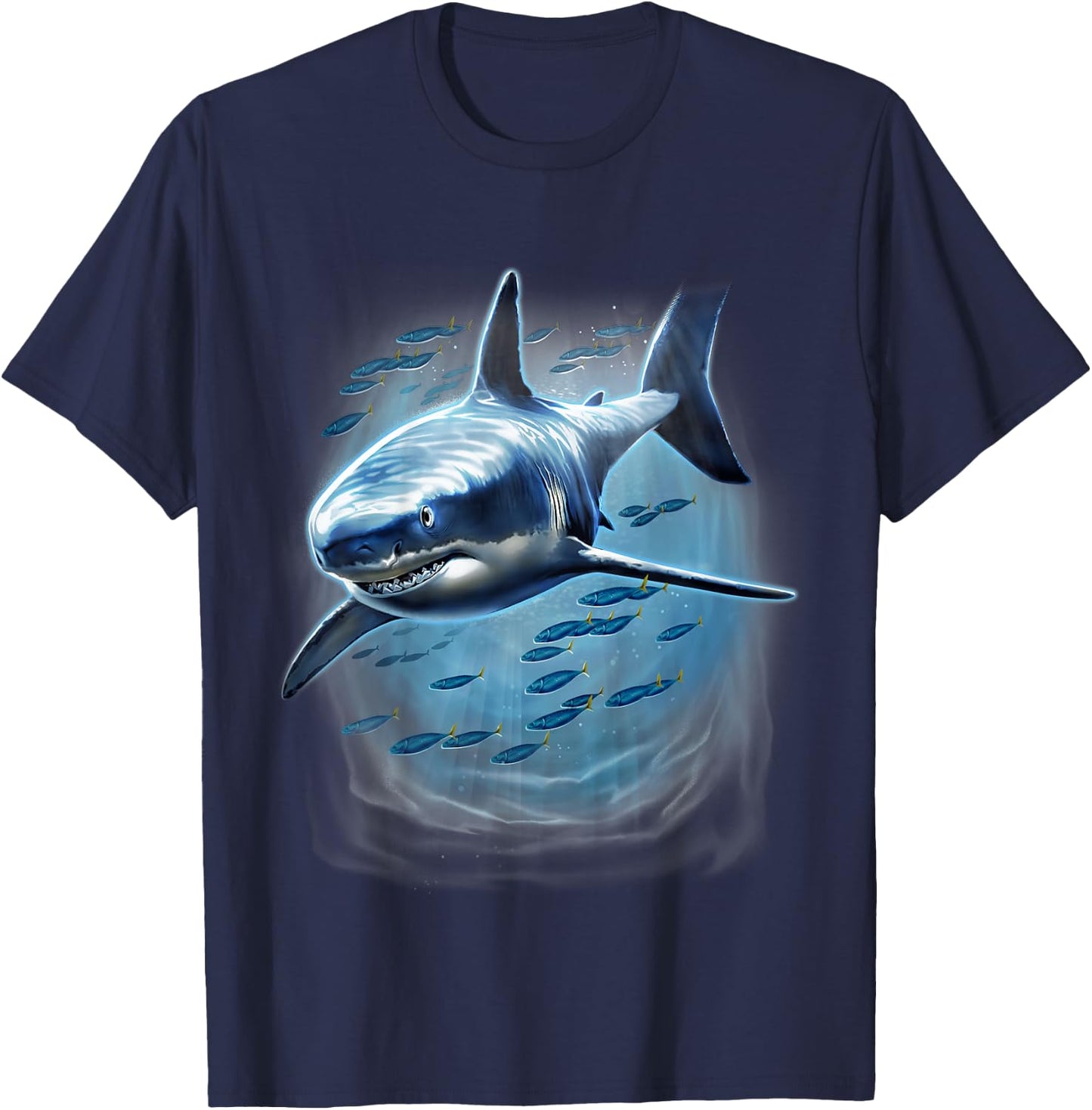 Kids Great White Shark youth | Shark for boys T-Shirt - T-Shirt | Navy