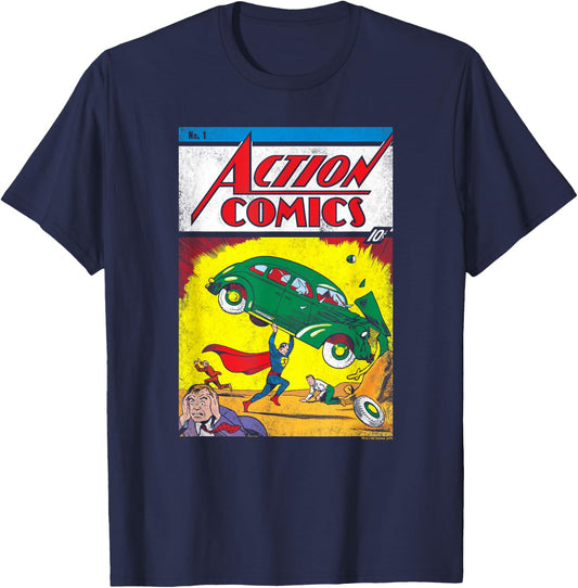 Superman Action No. 1 T-Shirt - T-Shirt | Navy