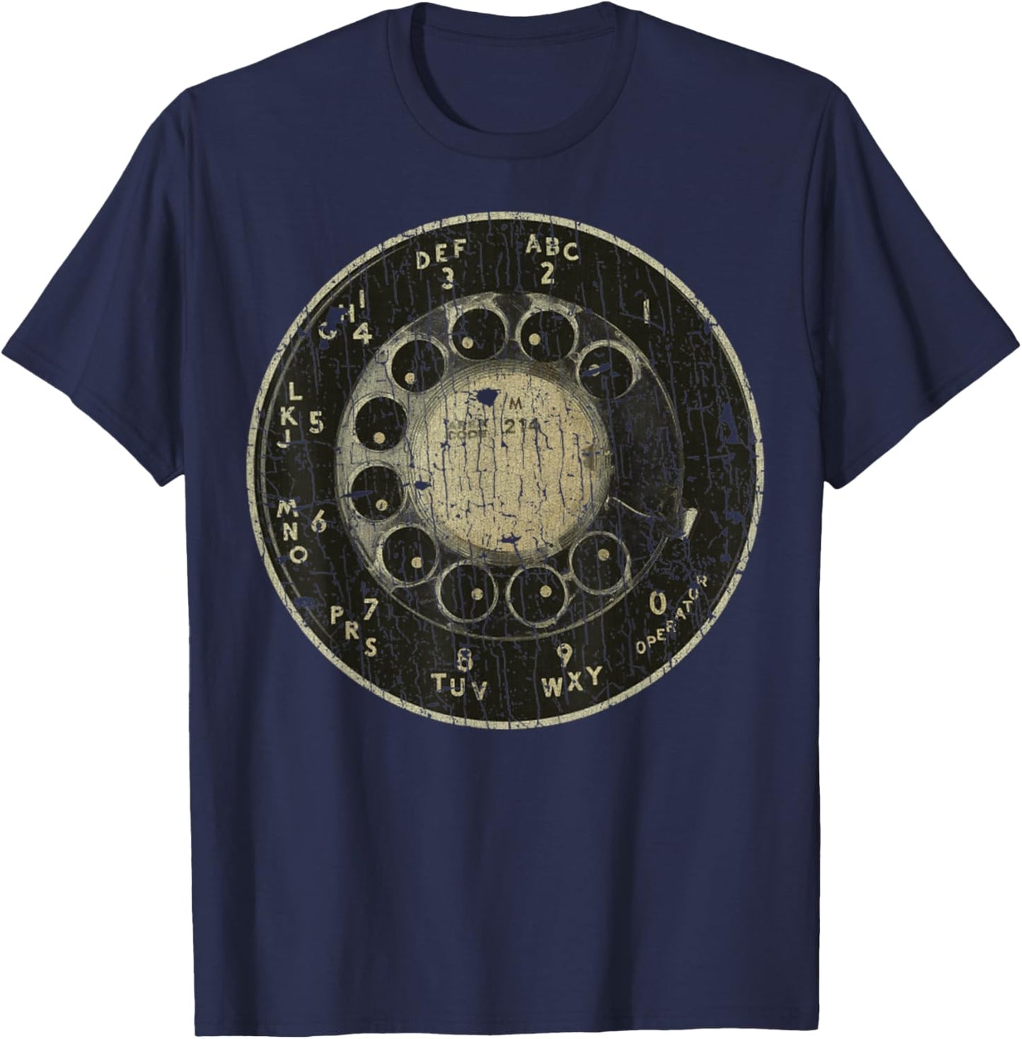Retro Style Retro Vintage Rotary Dial Phone 60s Telephone T-Shirt - T-Shirt | Navy
