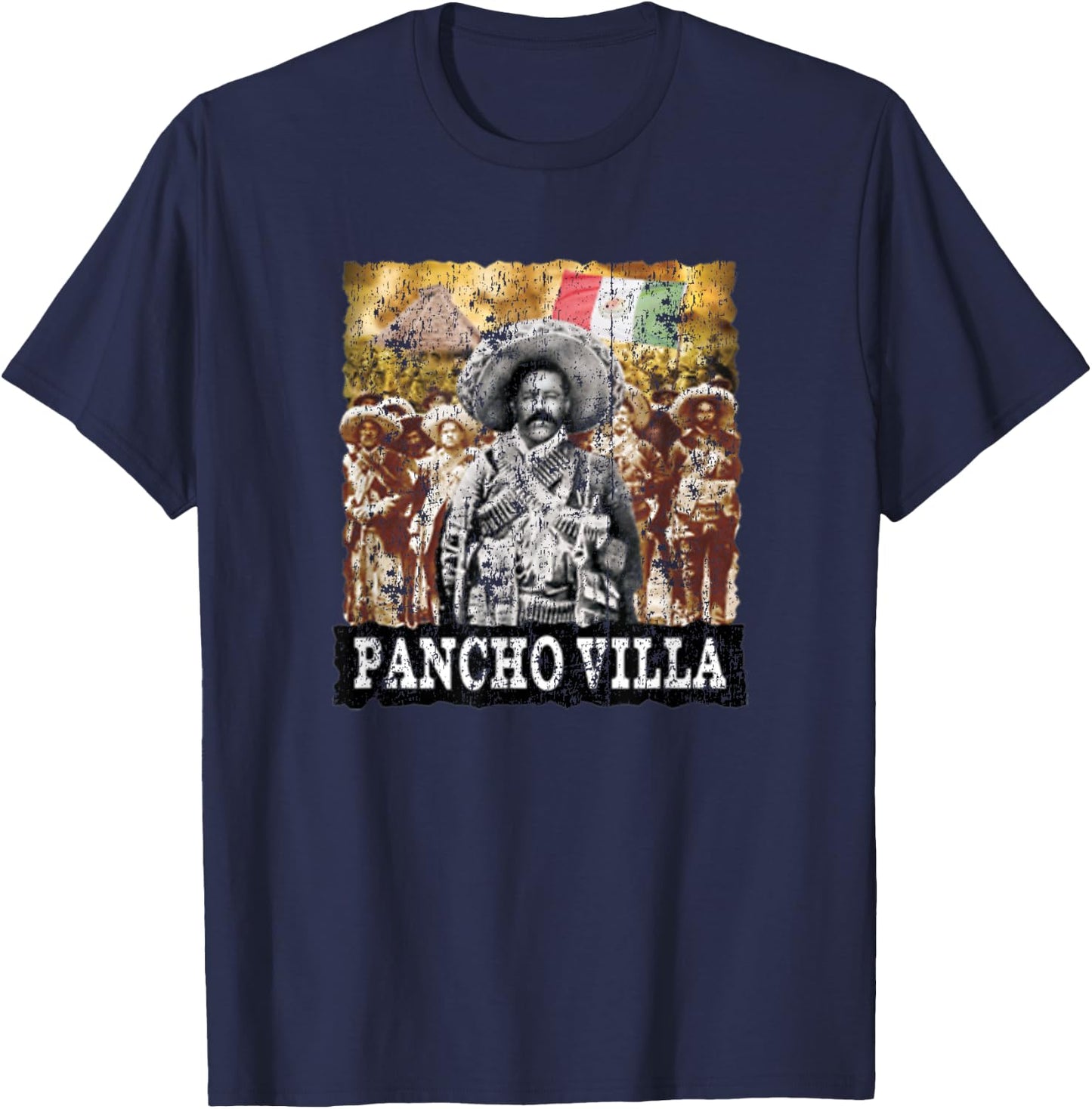 Pancho Villa Cool Fashion Vintage Revolution T-Shirt - T-Shirt | Navy