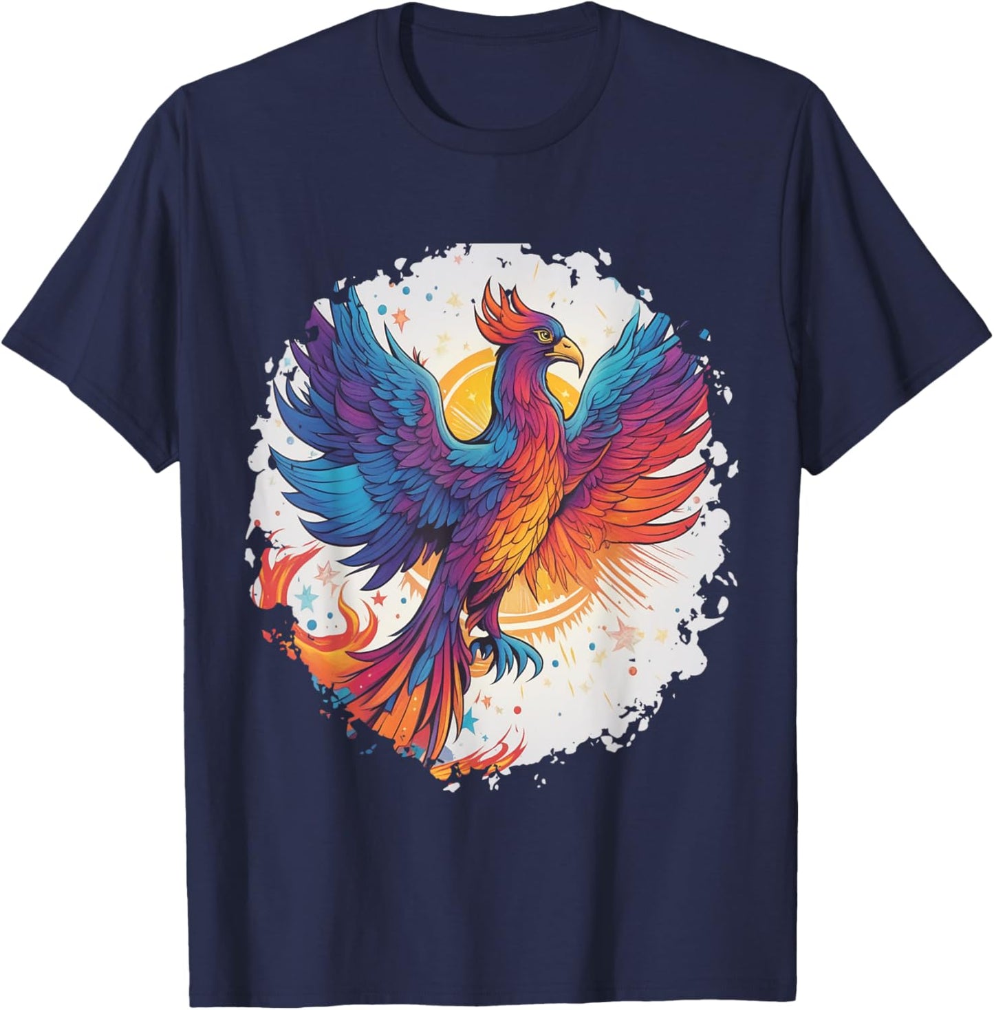 Rising Phoenix Costume Firebird Galaxy Bird Outfit Space T-Shirt - T-Shirt | Navy