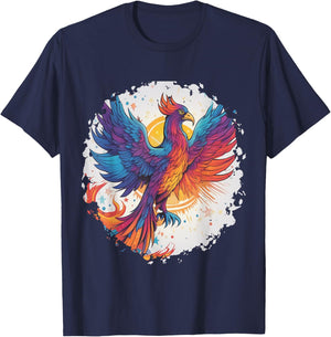 Rising Phoenix Costume Firebird Galaxy Bird Outfit Space T-Shirt - T-Shirt | Navy
