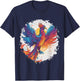 Rising Phoenix Costume Firebird Galaxy Bird Outfit Space T-Shirt - T-Shirt | Navy