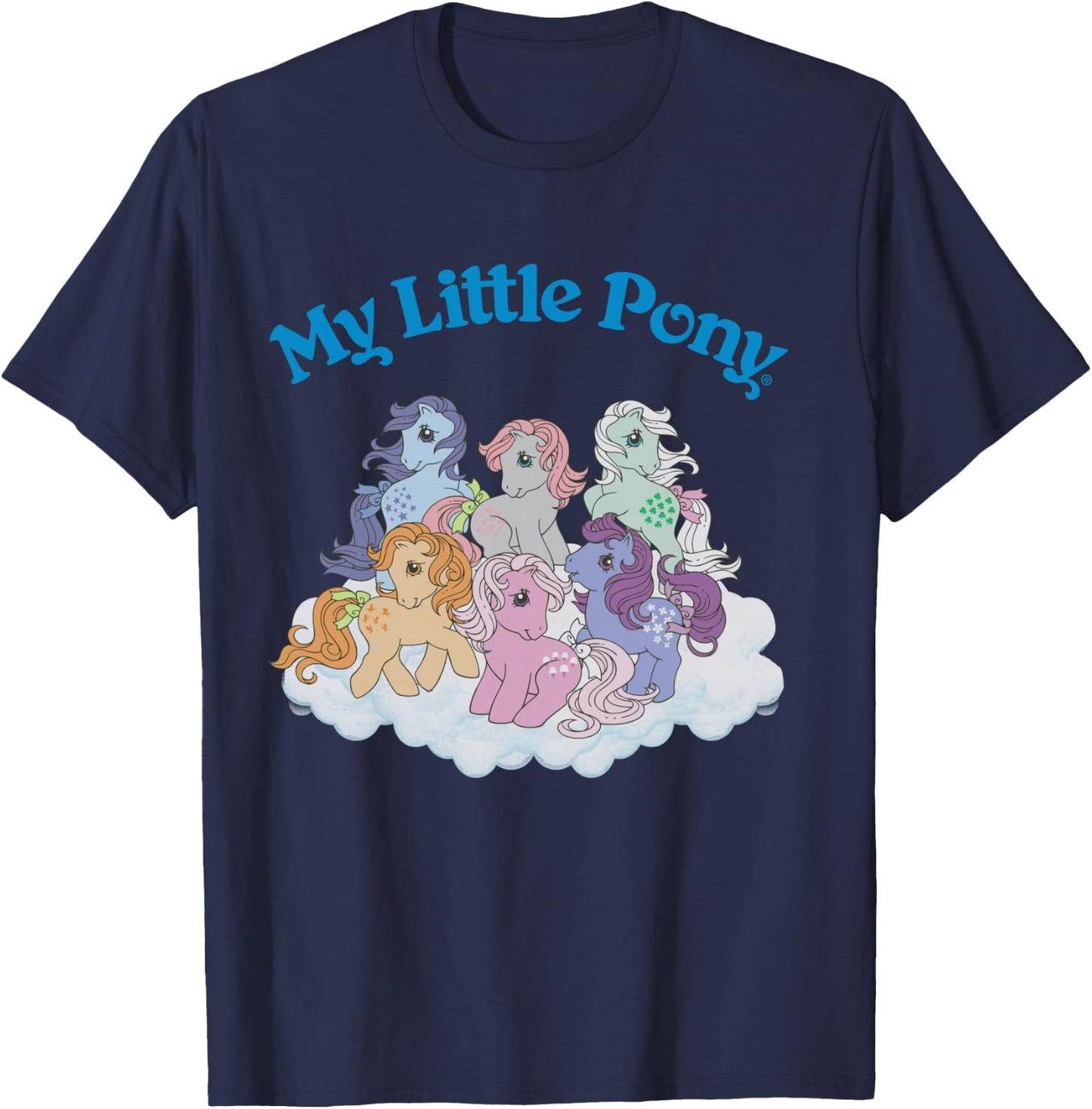 My Little Pony Original First Generation Pony Group Shot T-Shirt - T-Shirt | Navy