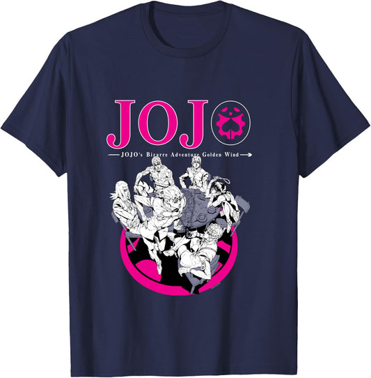 JoJo's Bizarre Adventure Part 5 Golden Wind Bruno's Gang T-Shirt - T-Shirt | Navy