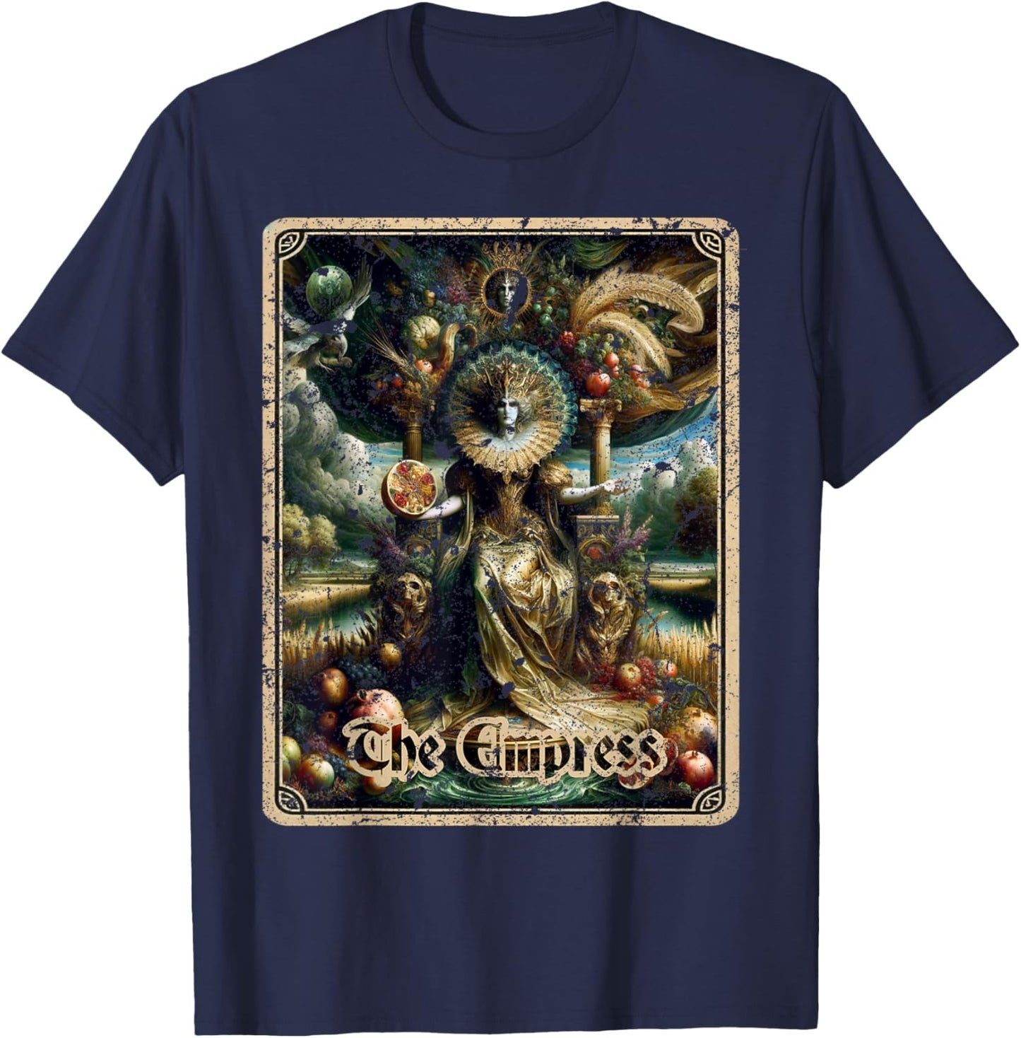 The Empress Tarot Card Goth T-Shirt - T-Shirt | Navy
