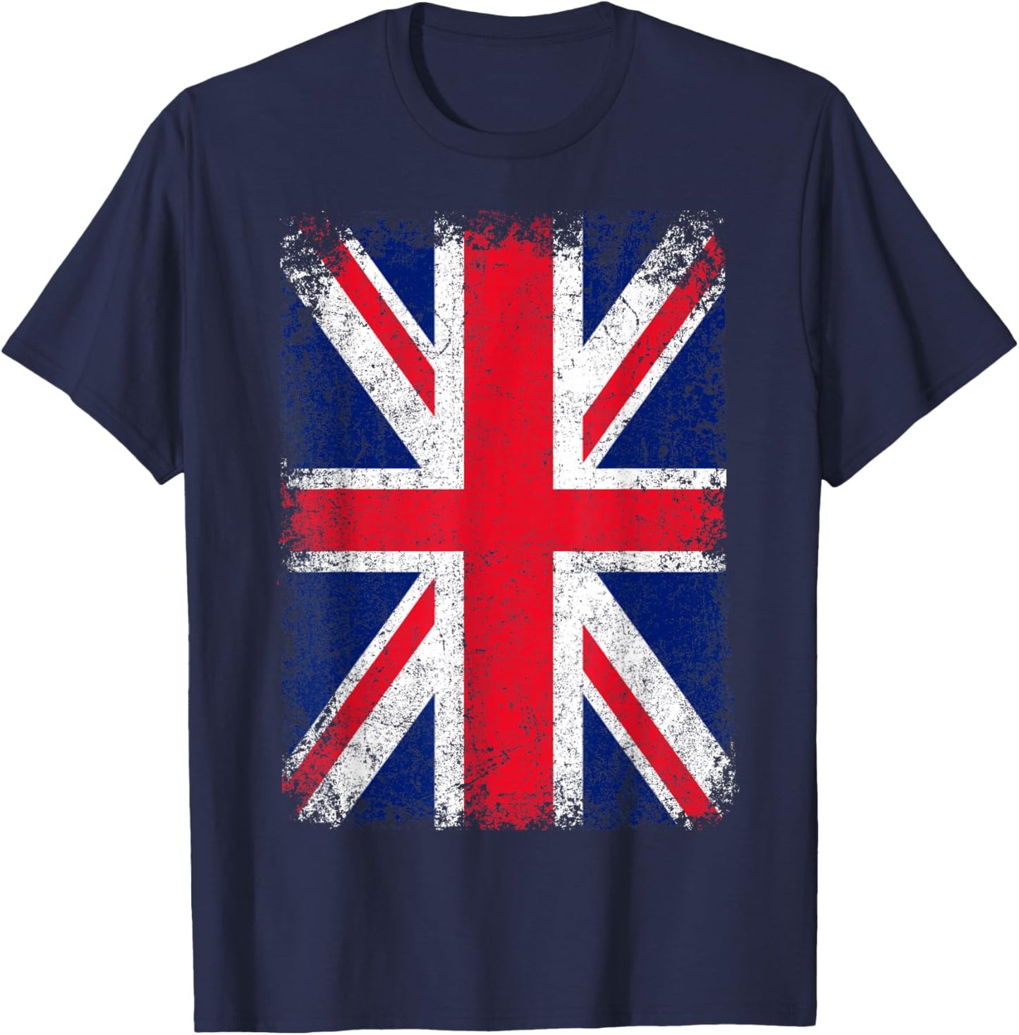 Union Jack Flag United Kingdom Great Britain England T-Shirt - T-Shirt | Navy
