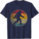 Bigfoot Sasquatch Vintage Distressed Retro Style Gift T-Shirt - T-Shirt | Navy