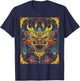 Dragon Artwork Colorful Animal Abstract Art Dragon T-Shirt - T-Shirt | Navy
