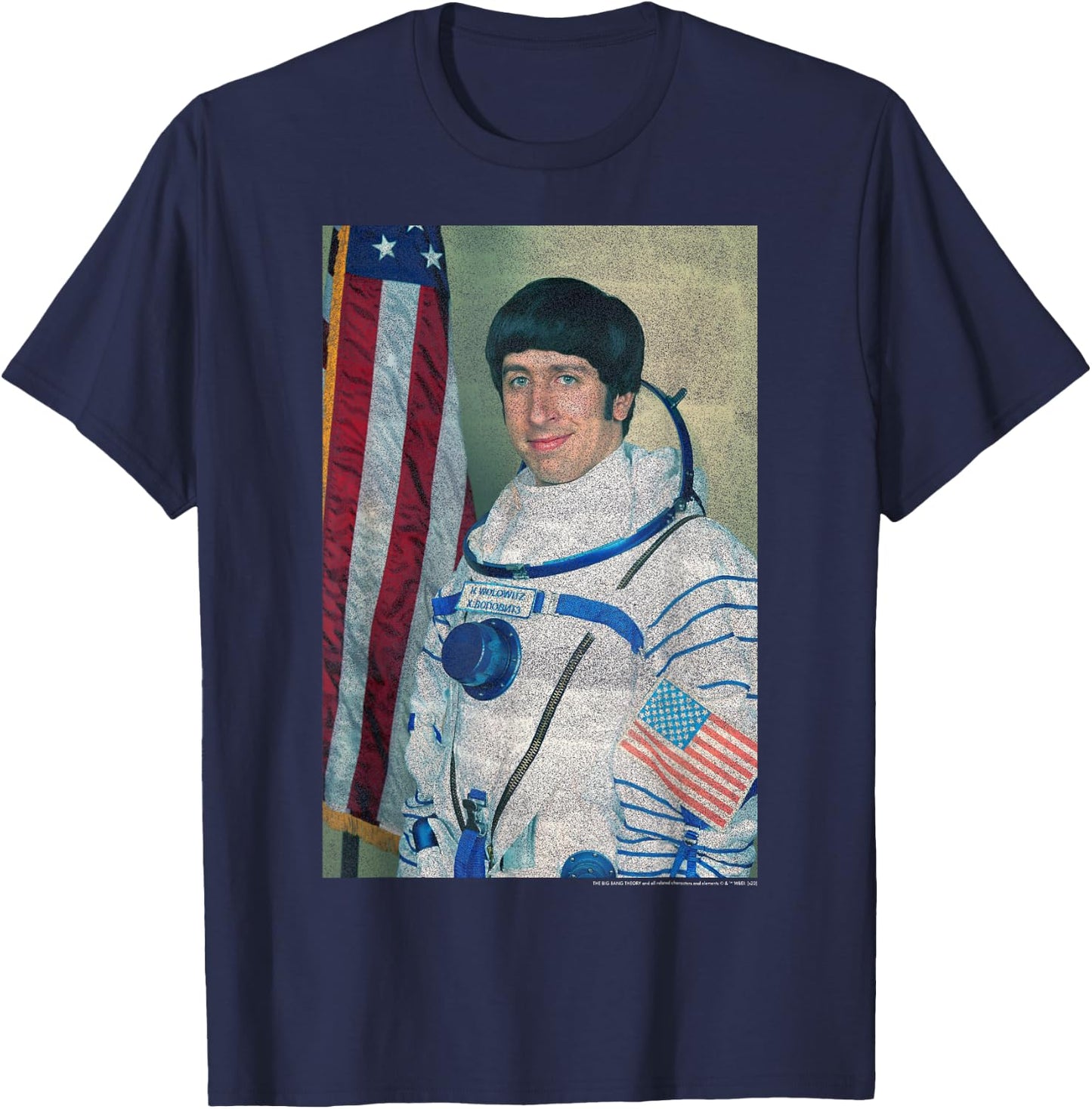 The Big Bang Theory Howard Wolowitz Space Suit Portrait T-Shirt - T-Shirt | Navy