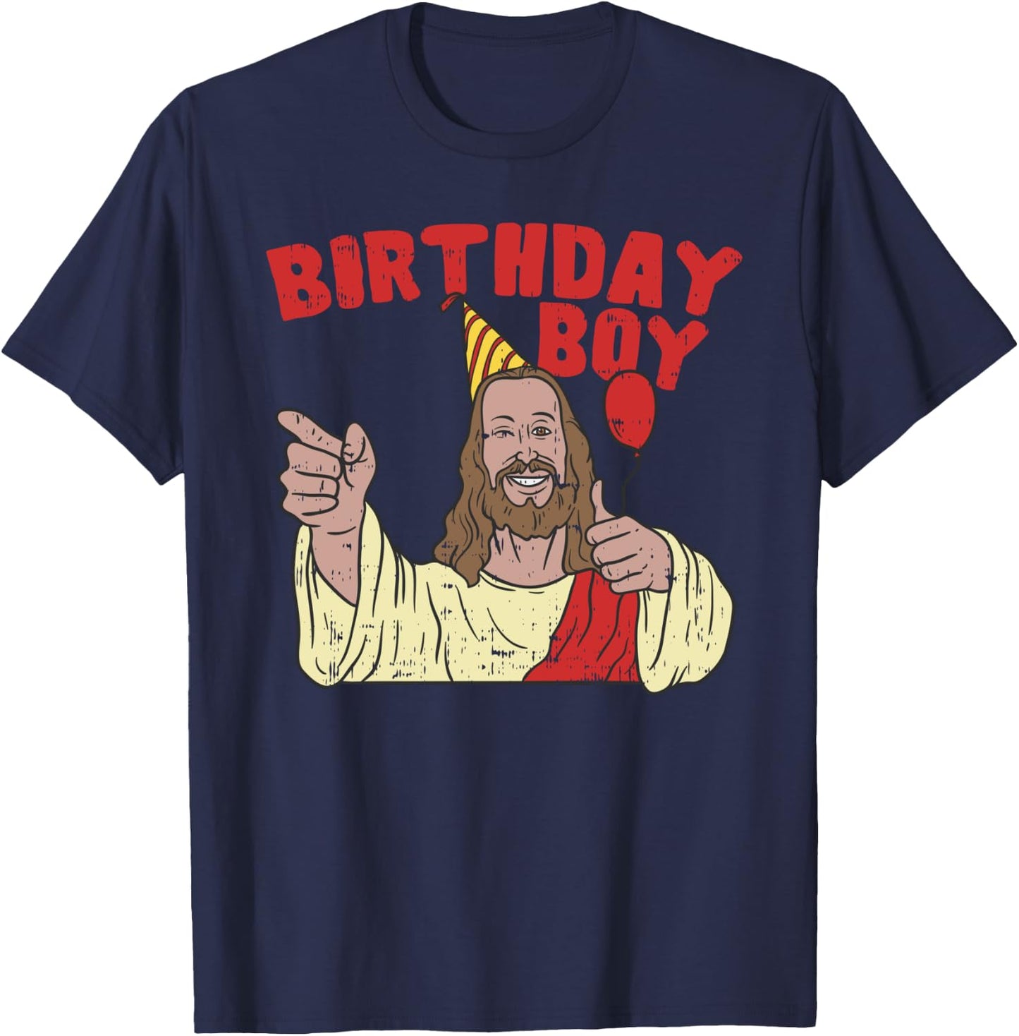 Christmas Birthday Boy Funny Jesus Religion Christian Gift T-Shirt - T-Shirt | Navy