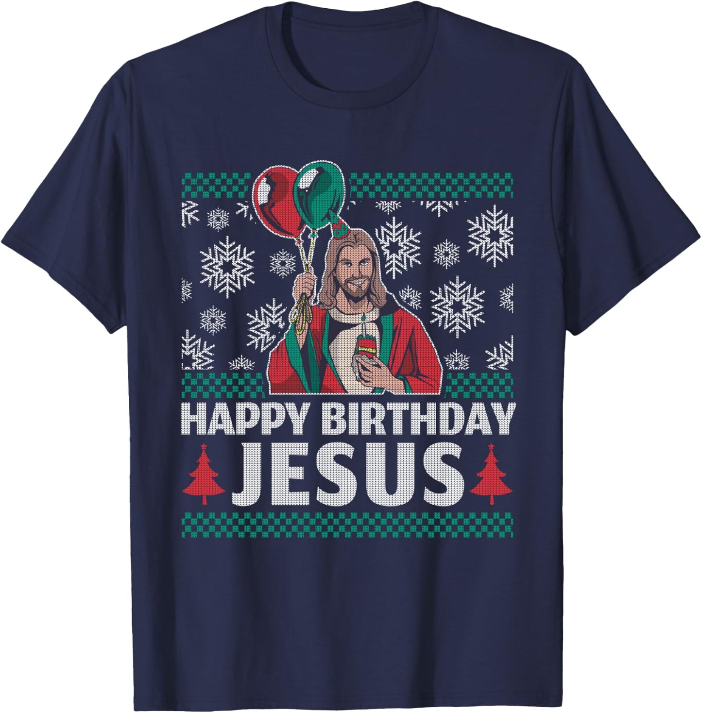 Happy Birthday Jesus T-Shirt - T-Shirt | Navy