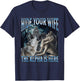 Hide Your Wife The Alpha Is Here Funny Werewolf Wolf Meme T-Shirt - T-Shirt | Navy