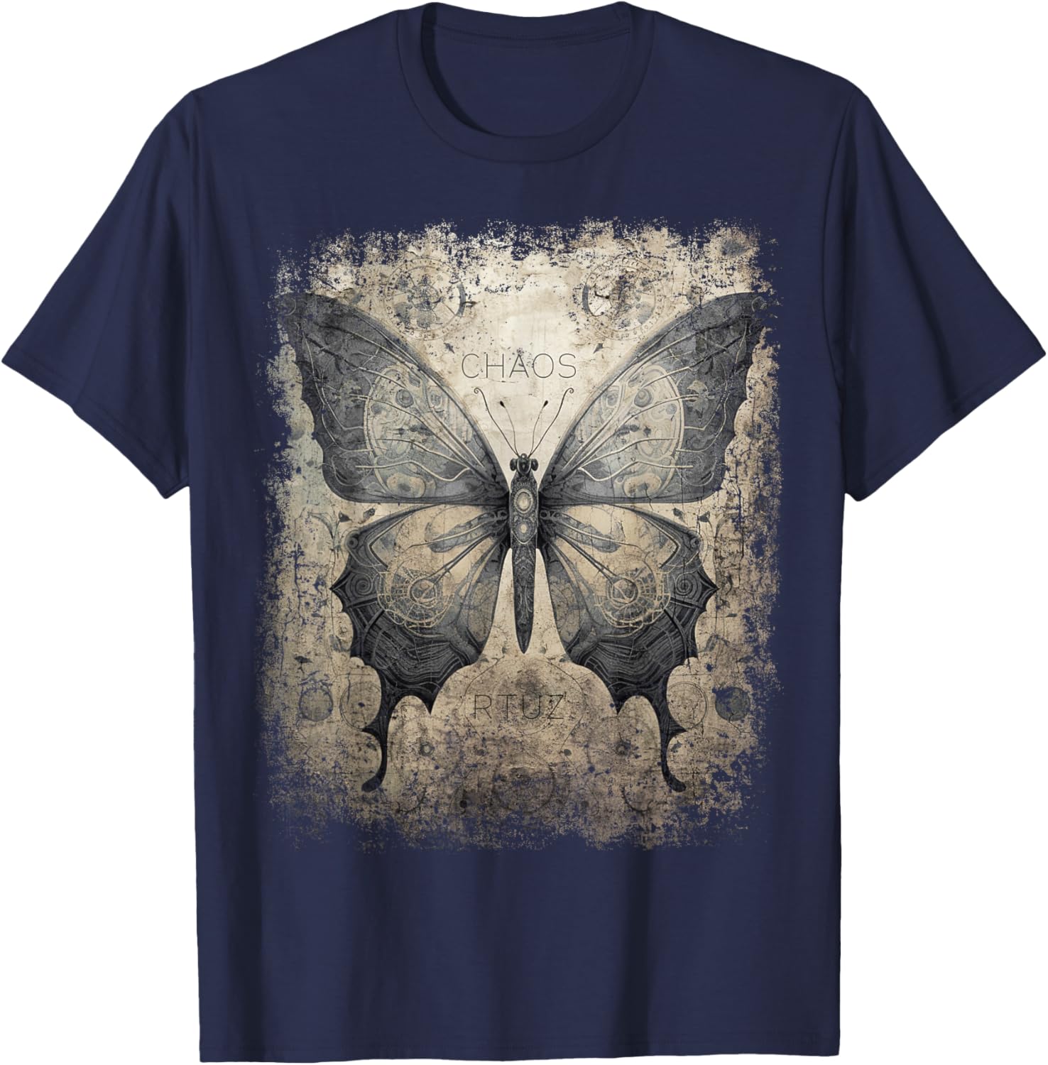 Butterfly Mode Hip Hop Fashion Damen Herren Schmetterling T-Shirt - T-Shirt | Navy