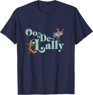 Disney Robin Hood Oo-De-Lally Iconic Quote Chest Text Logo T-Shirt - T-Shirt | Navy