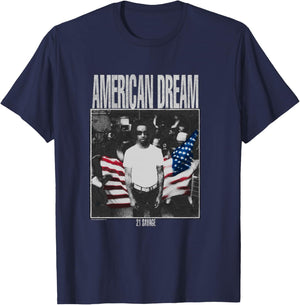 21 Savage American Dream Trap Streetwear Urban T-Shirt - T-Shirt | Navy