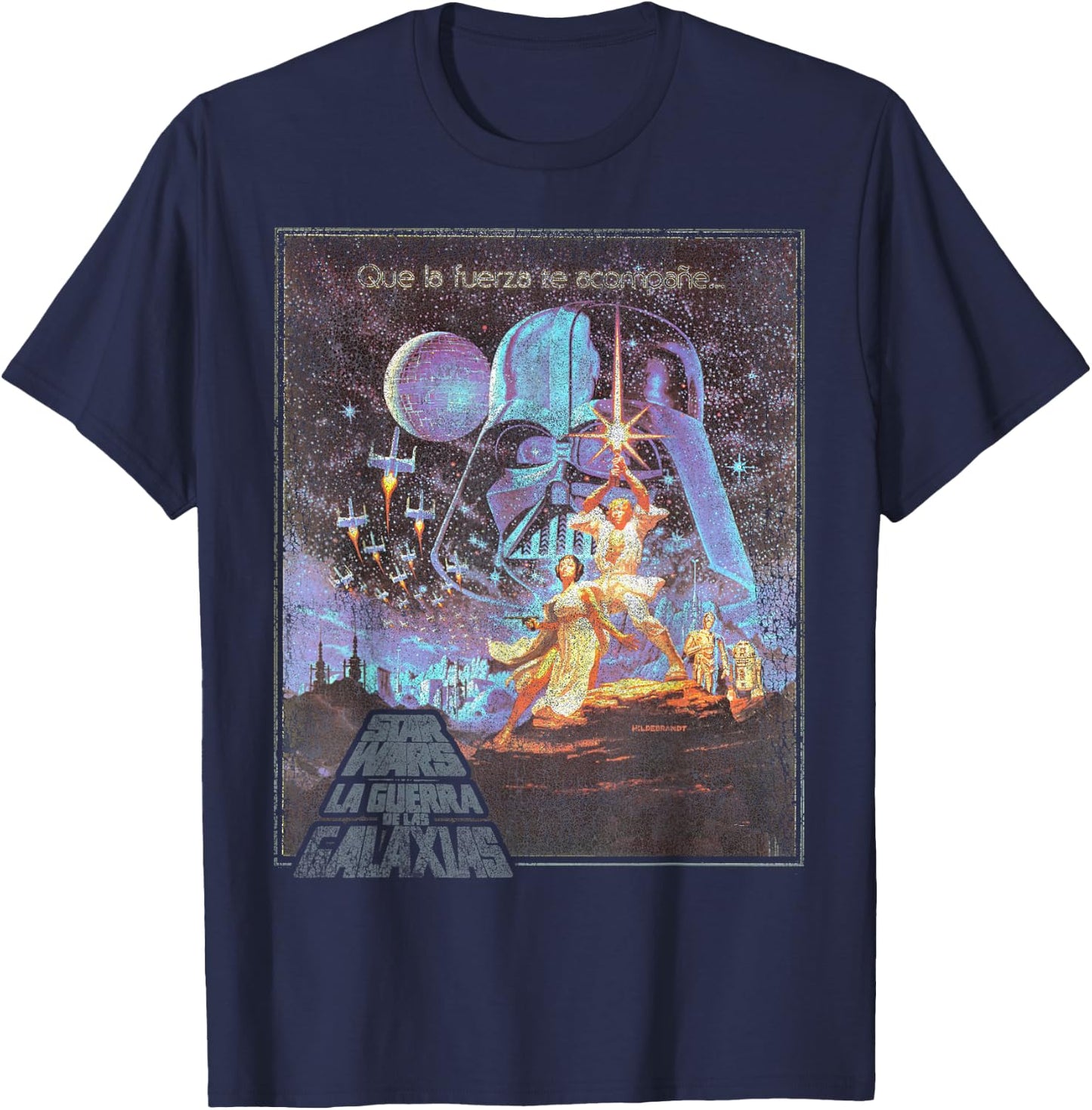 Star Wars Spanish Poster T-Shirt - T-Shirt | Navy