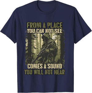 Soldier | Sniper T Combat Army Military Soldiers T-Shirt - T-Shirt | Navy
