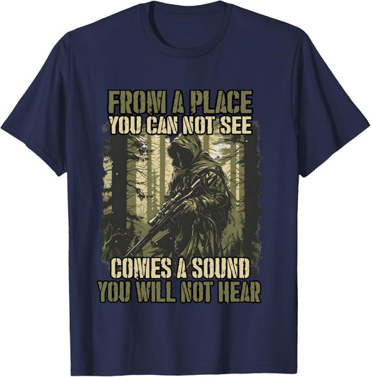 Soldier | Sniper T Combat Army Military Soldiers T-Shirt - T-Shirt | Navy