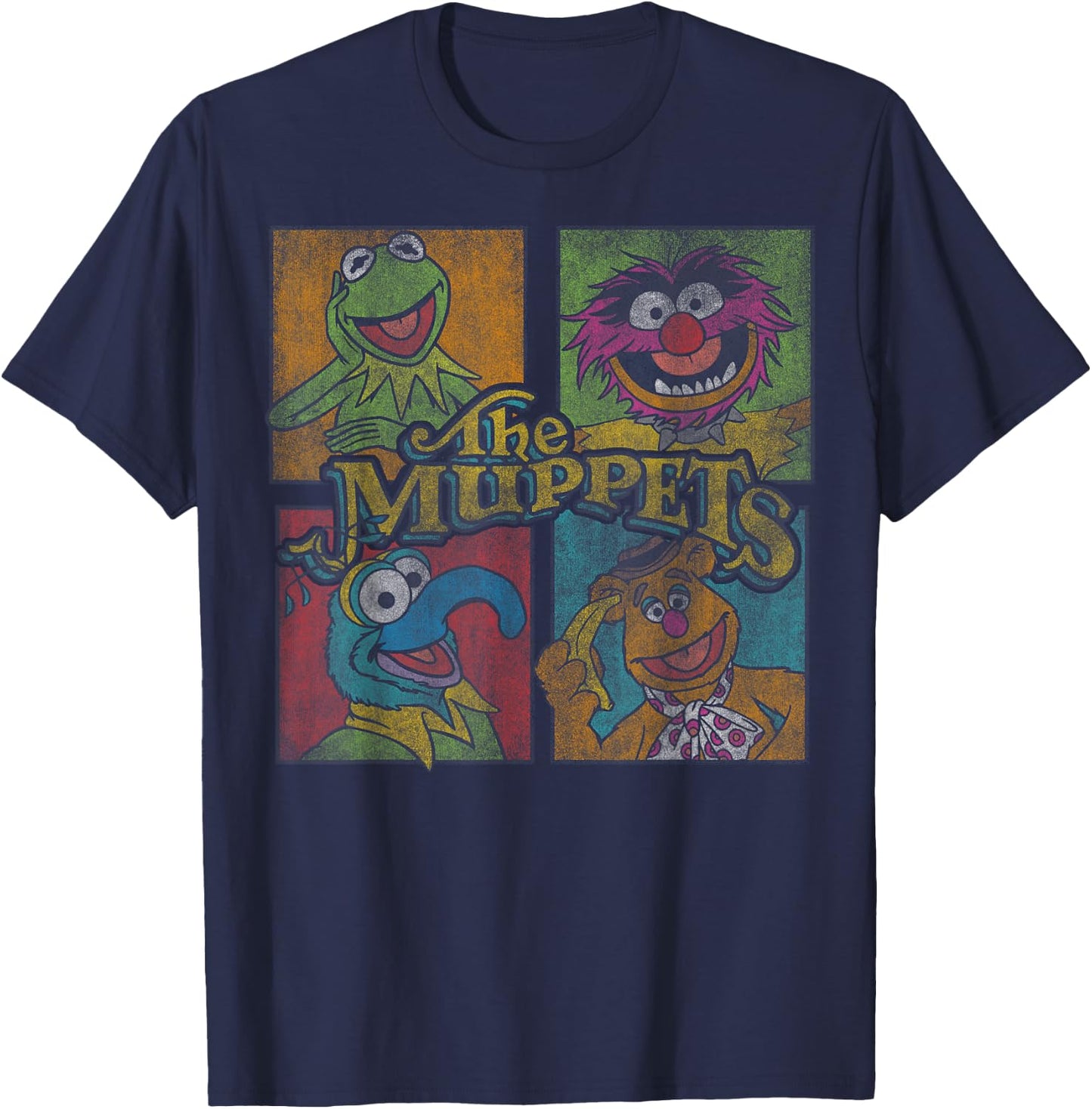 Disney Muppets Group Shot Box Up T-Shirt - T-Shirt | Navy
