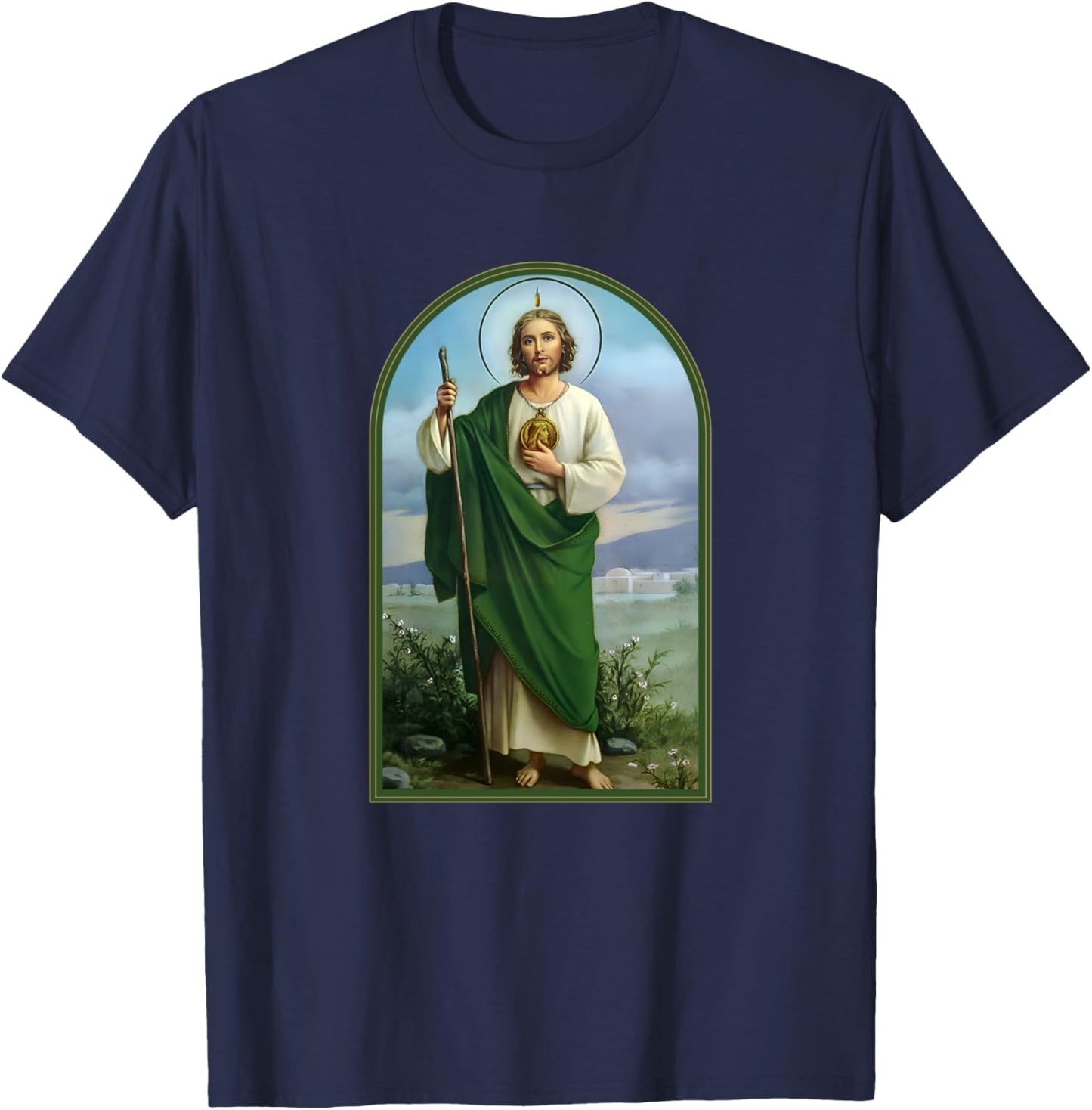 San Judas Tadeo Saint Jude Thaddeus T-Shirt - T-Shirt | Navy