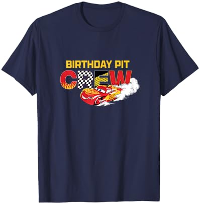 Disney & Pixar's Cars Birthday Pit Crew Lightning McQueen T-Shirt - T-Shirt | Navy