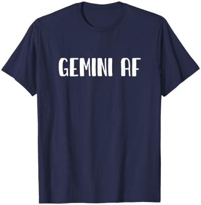 Gemini AF Zodiac Sign May 21 - June 20 T-Shirt - T-Shirt | Navy