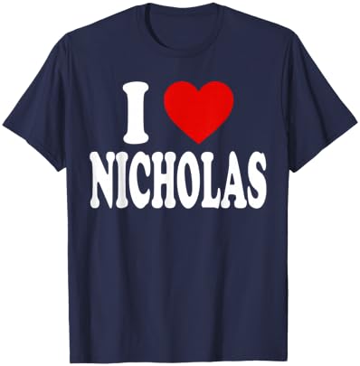 I Heart Love Nicholas T-Shirt - T-Shirt | Navy
