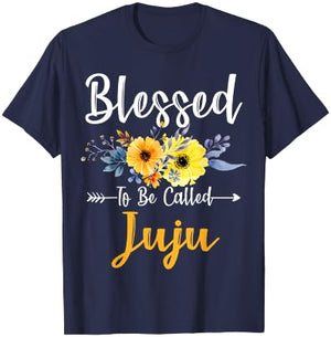 Blessed To Be Called Juju Mother's Day Funny T-Shirt - T-Shirt | Navy