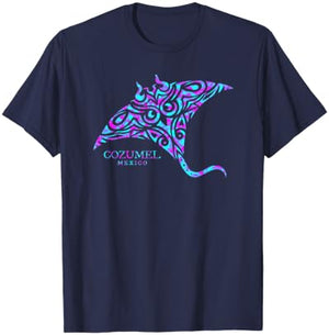 Cozumel Mexico Stingray Boys Girls Souvenir T-Shirt - T-Shirt | Navy