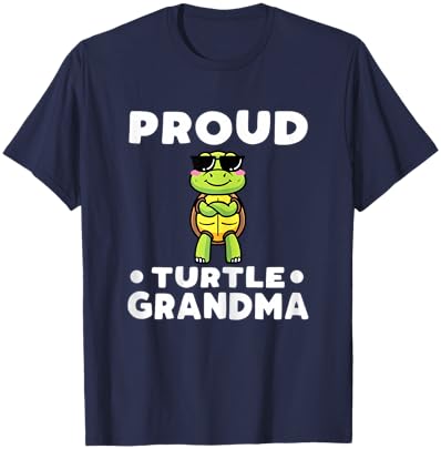 Proud Turtle Grandma Tortoise Lover T-Shirt - T-Shirt | Navy