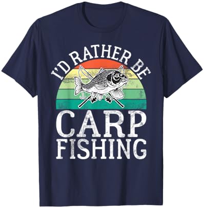 I’d Rather Be Carp Fishing T-Shirt - T-Shirt | Navy