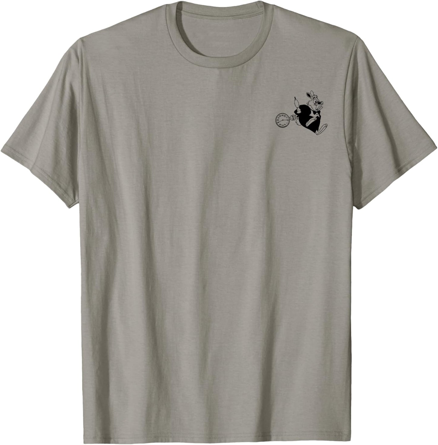 Disney Alice In Wonderland The White Rabbit Left Chest T-Shirt - T-Shirt | Sand