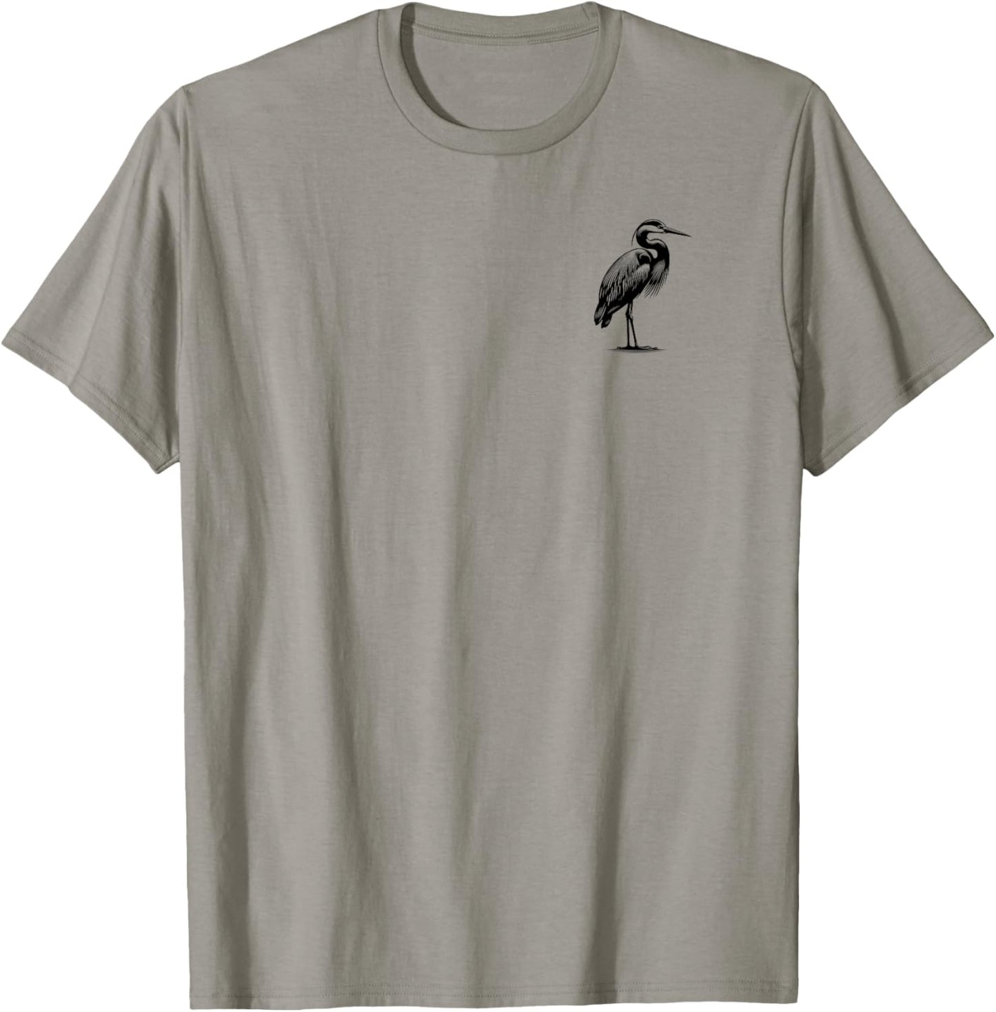 Heron Dad Mom Lover - Monochromatic Heron T-Shirt - T-Shirt | Sand