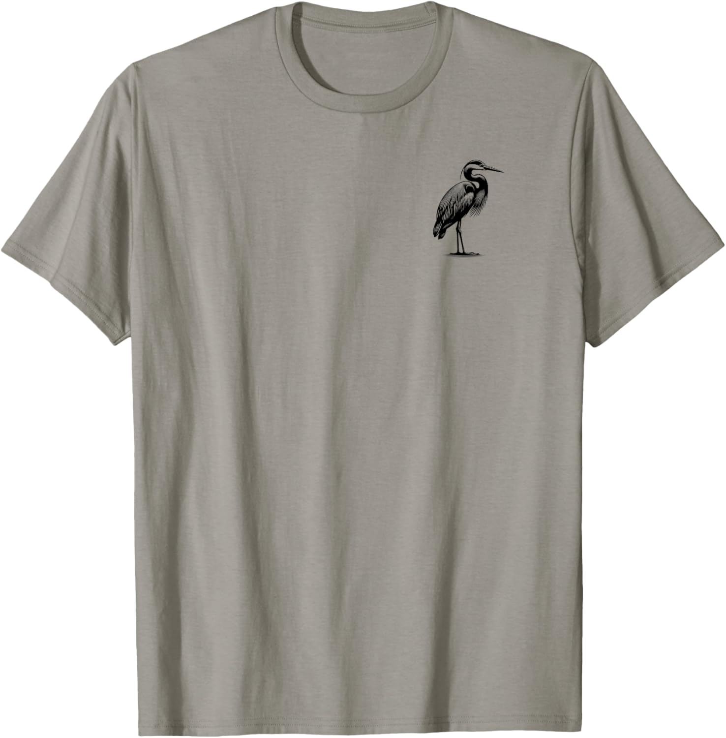 Heron Dad Mom Lover - Monochromatic Heron T-Shirt - T-Shirt | Sand