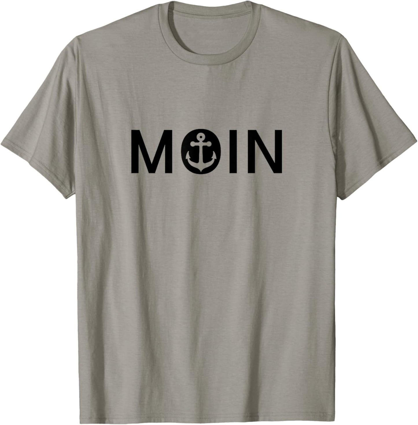 Moin, little anchor, good morning, North Germany, Hamburg T-Shirt - T-Shirt | Sand