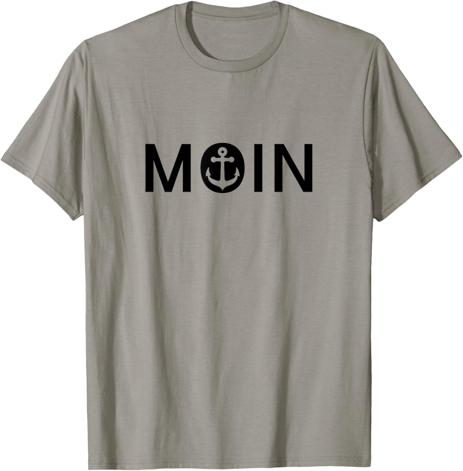 Moin, little anchor, good morning, North Germany, Hamburg T-Shirt - T-Shirt | Sand