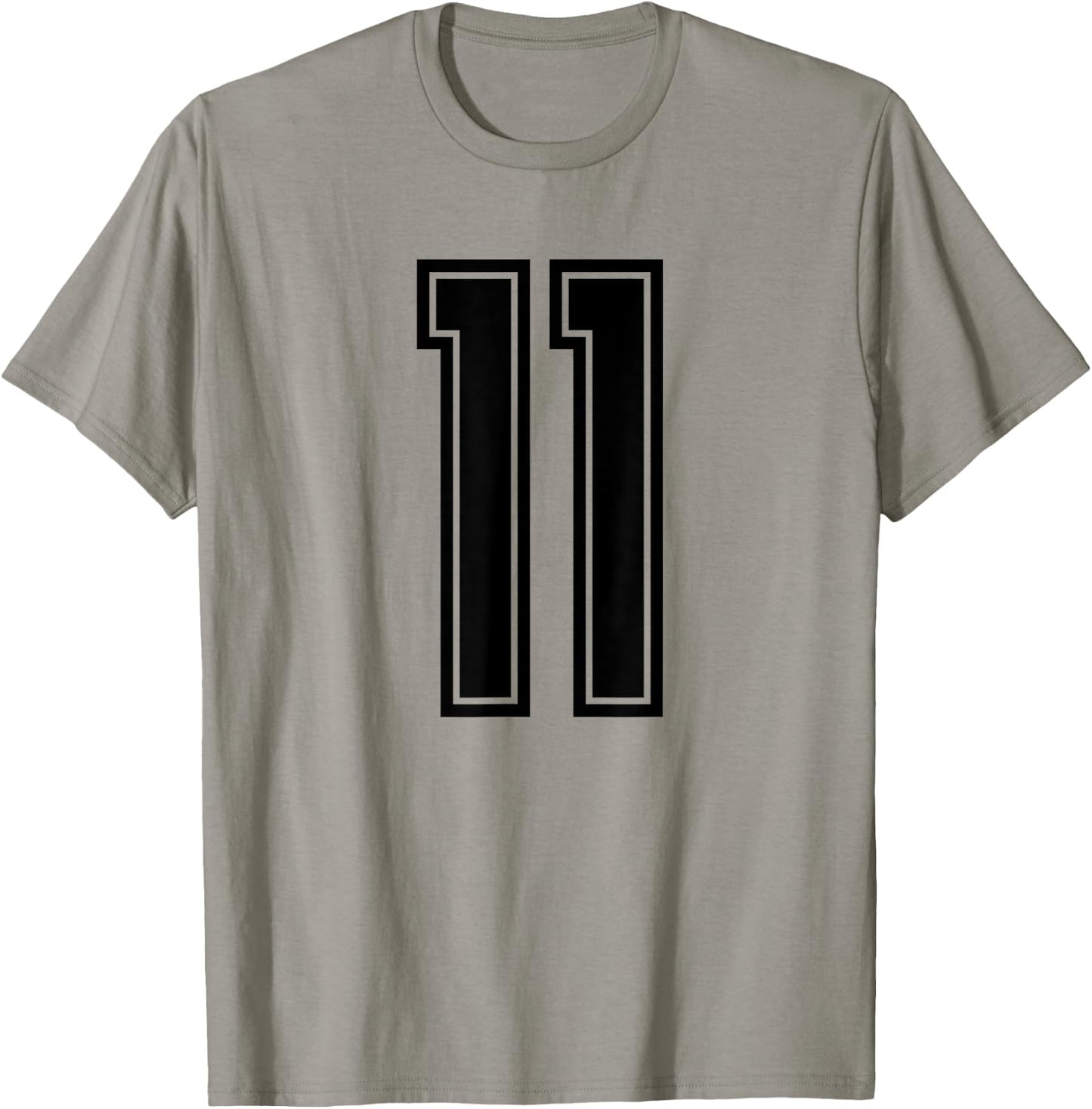 Number #11 Black Sport Varsity Number 11 T-Shirt - T-Shirt | Sand