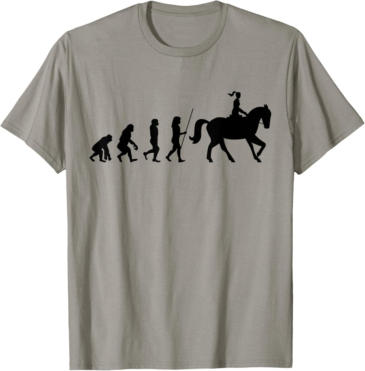 Evolution Horse Rider Dressage Horse Riding Stud T-Shirt - T-Shirt | Sand