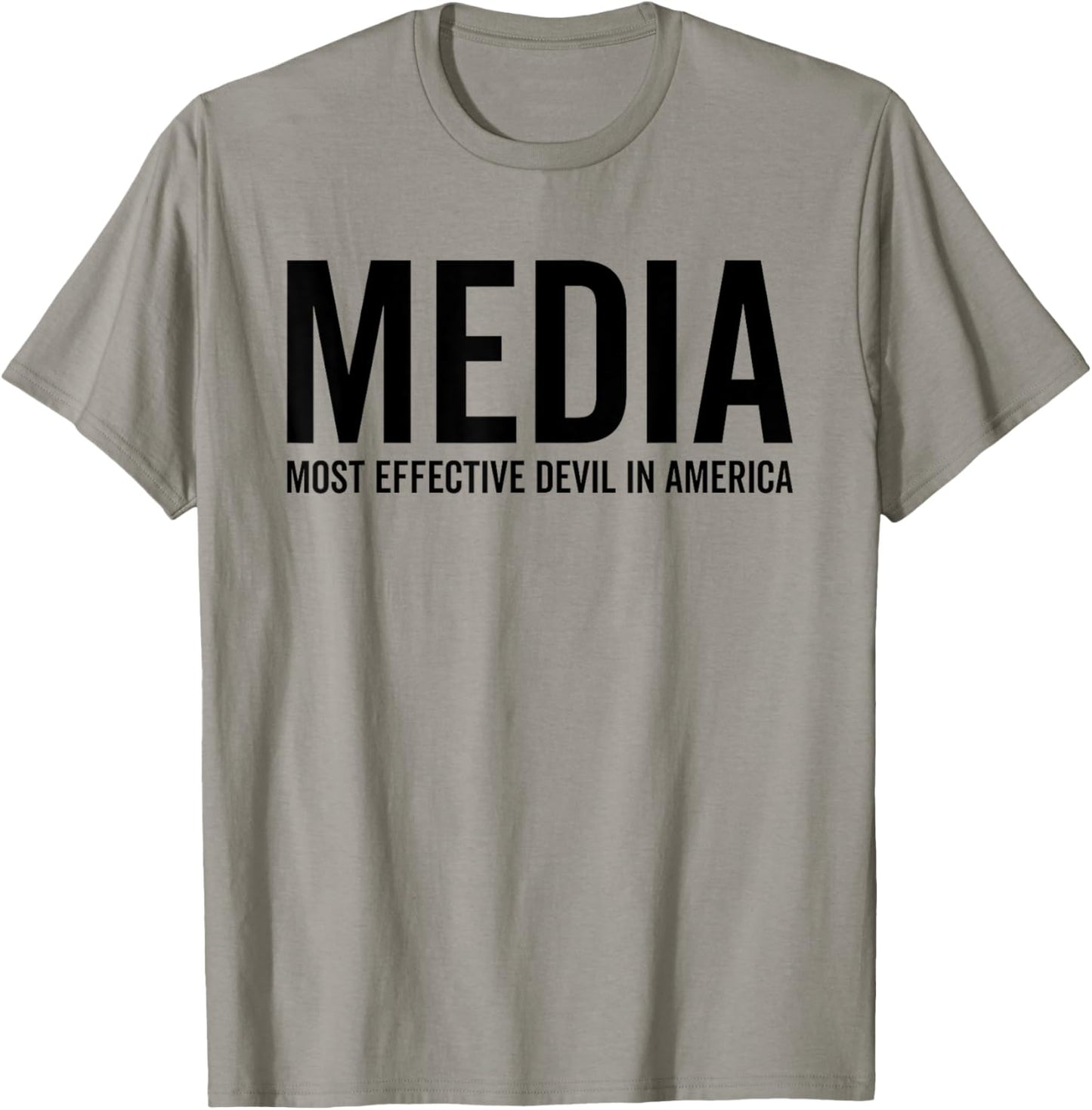 MEDIA Most Effective Devil In America Funny Cool USA Sarcasm T-Shirt - T-Shirt | Sand