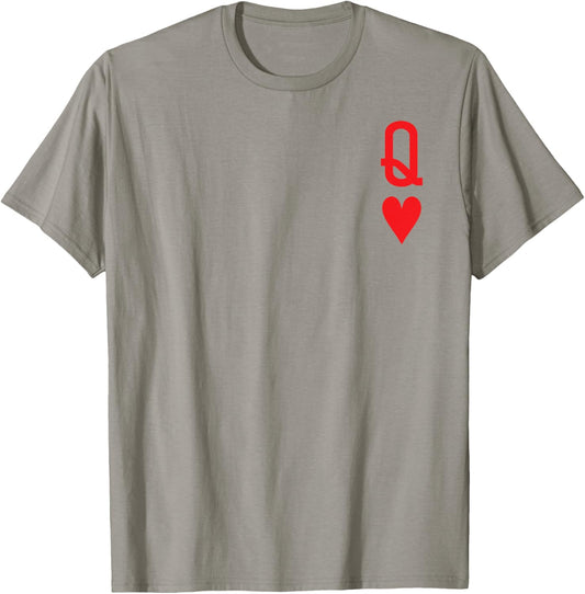 Queen of Hearts and King of Hearts Couples Matching Pajama T-Shirt - T-Shirt | Sand