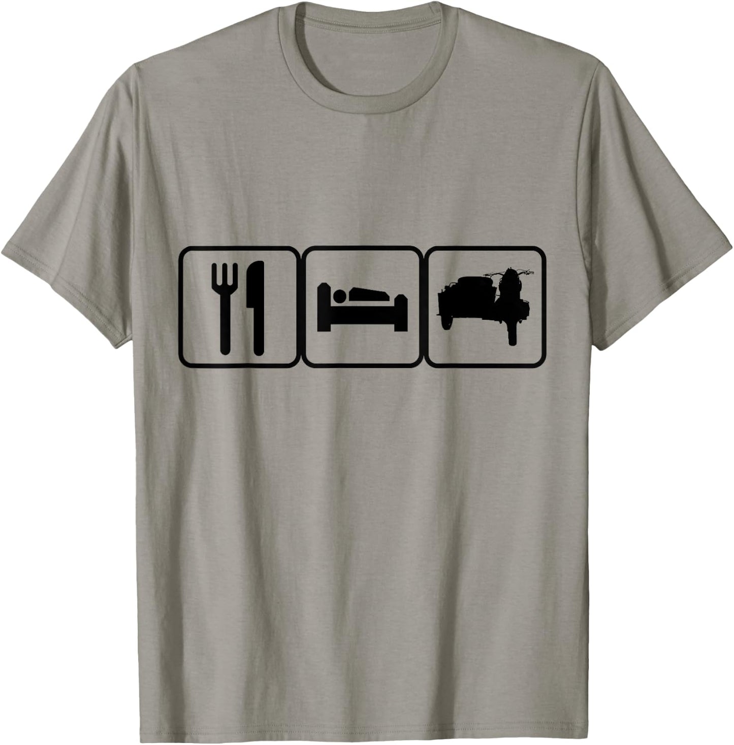 Eat. Sleep. Ride Ural. Repeat. Russian motorbike T-Shirt - T-Shirt | Sand