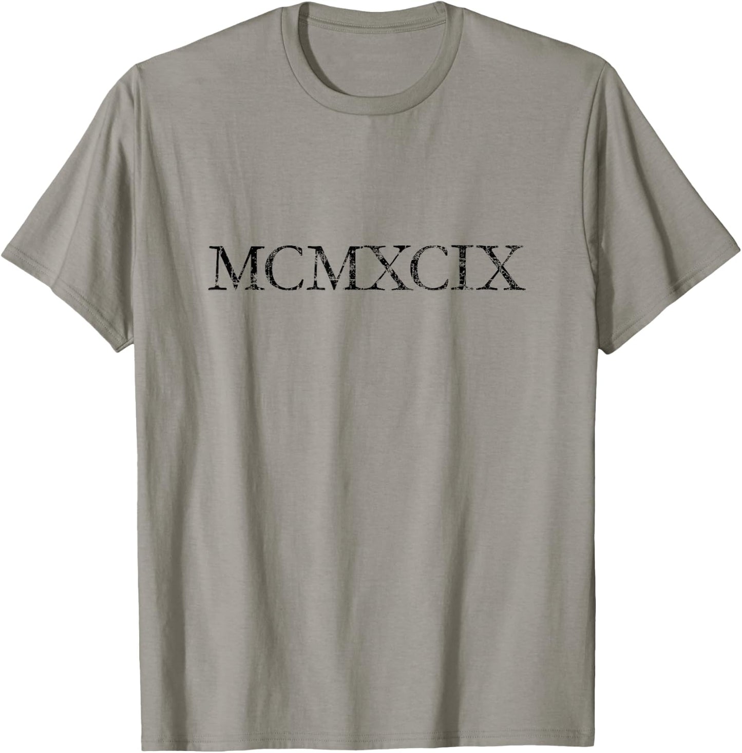 MCMXCIX Vintage 1999 (Antique Black) Birthday Gift T-Shirt - T-Shirt | Sand