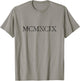 MCMXCIX Vintage 1999 (Antique Black) Birthday Gift T-Shirt - T-Shirt | Sand