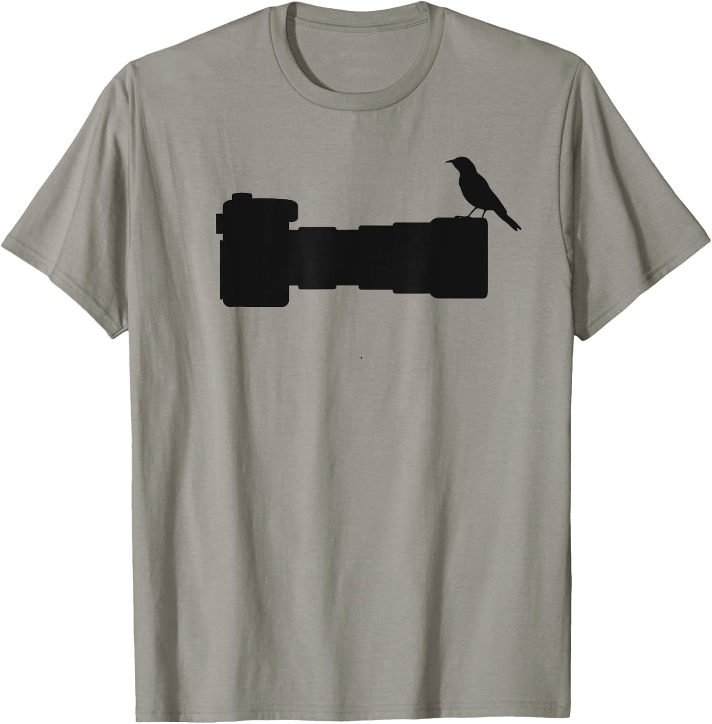 Bird on a Camera; for a Bird Photographer T-Shirt - T-Shirt | Sand