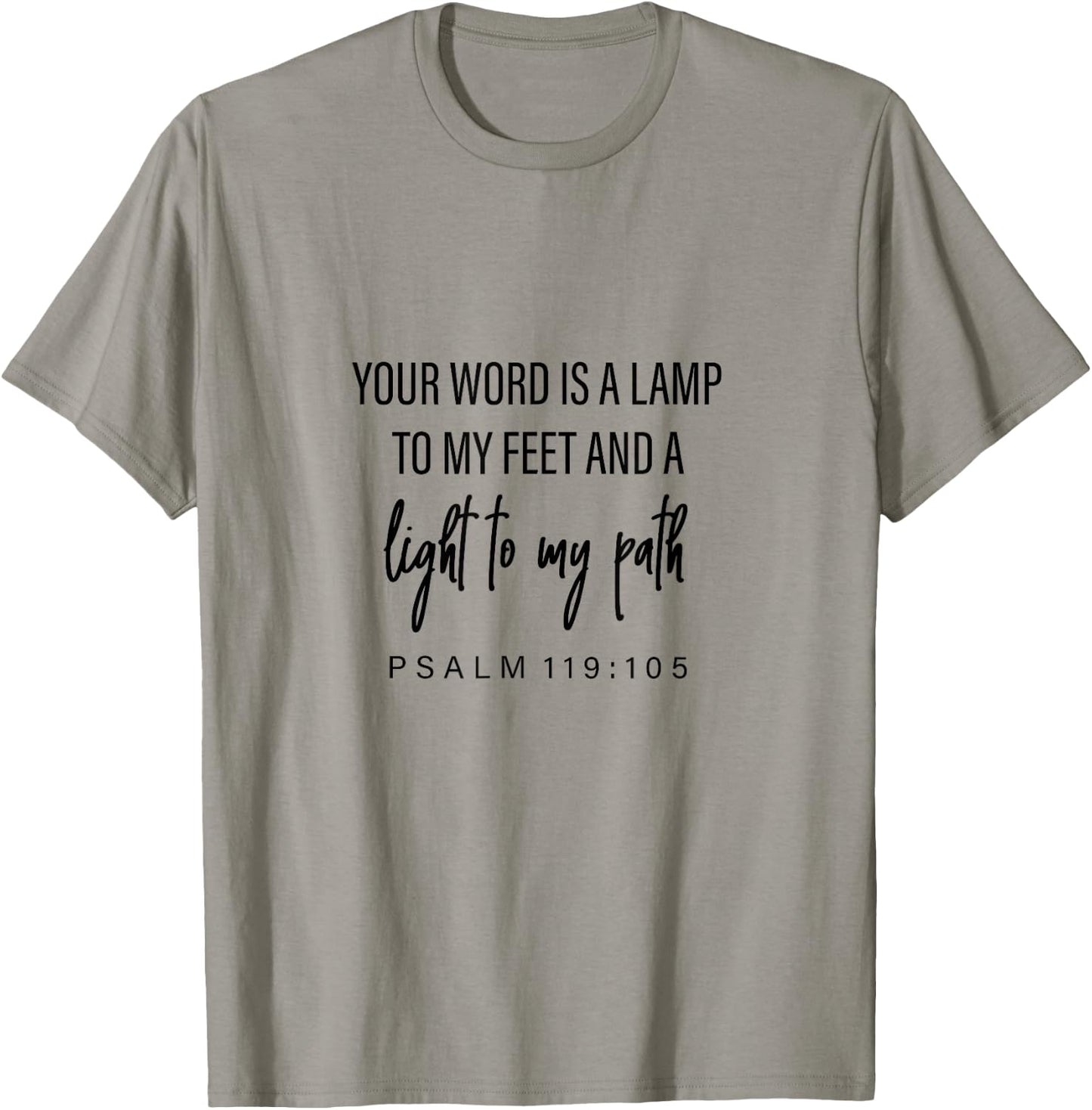 Psalm 119:105, Bible Verse, Gift & Men, Christian T-Shirt - T-Shirt | Sand