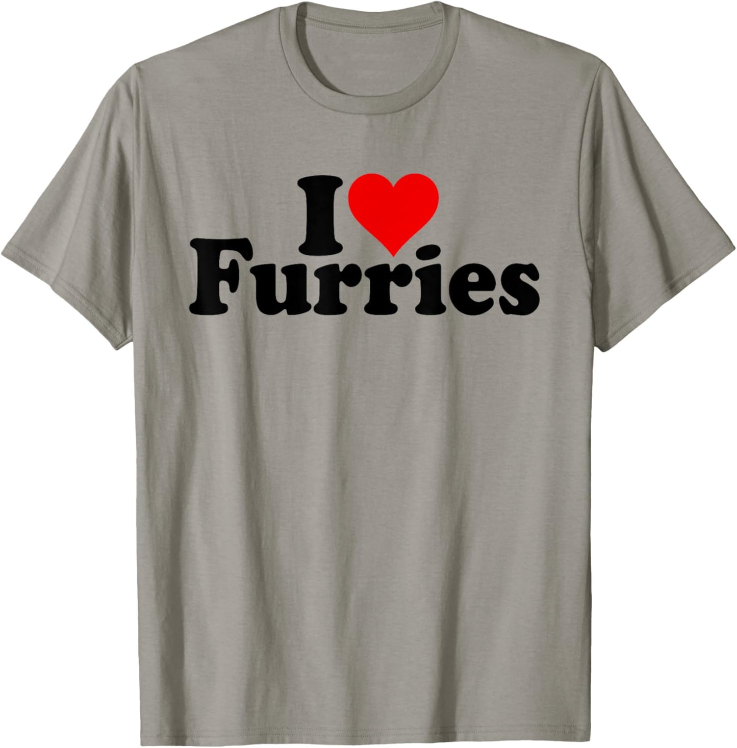 I Love Heart Furries Furry Fandom Cosplay Fursuit T-Shirt - T-Shirt | Sand