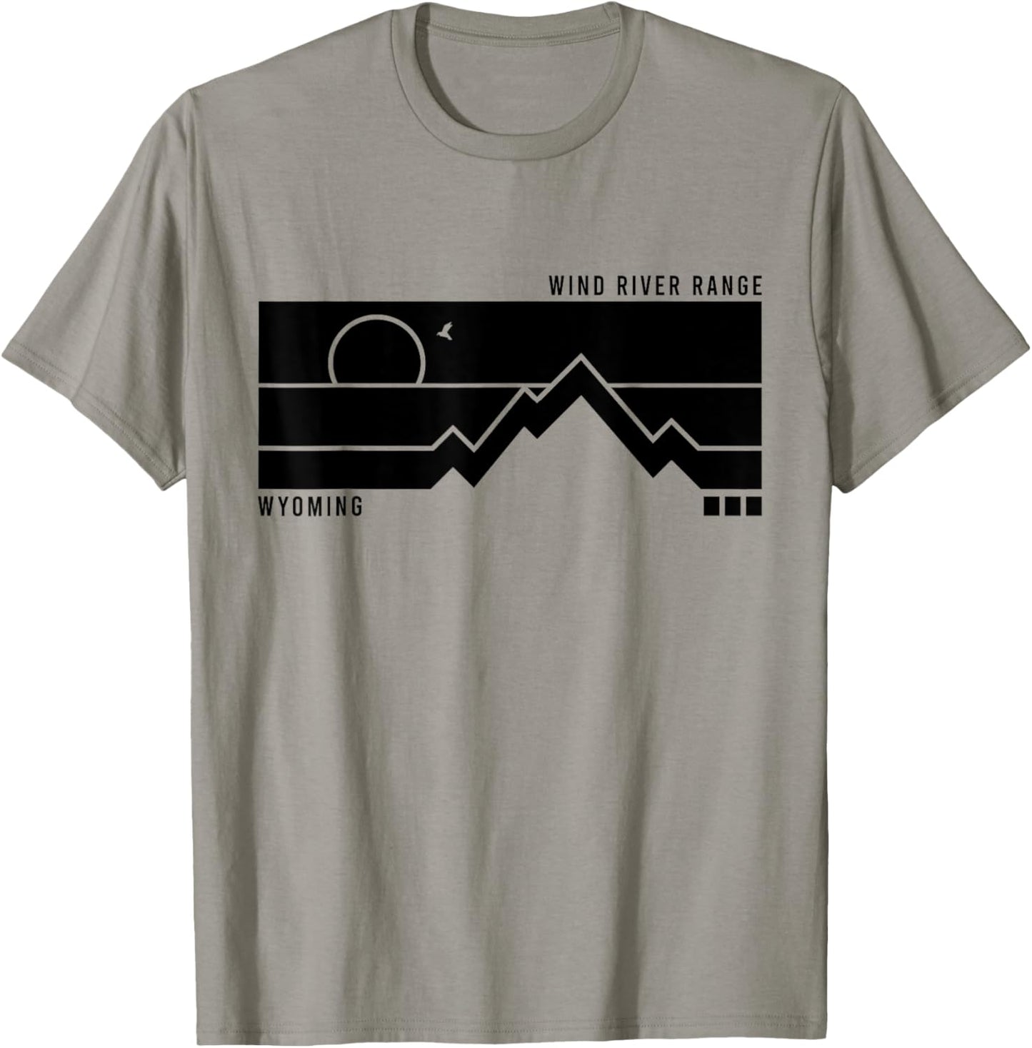 Vintage Wind River Range Wyoming Mountains Hiking Sunset T-Shirt - T-Shirt | Sand