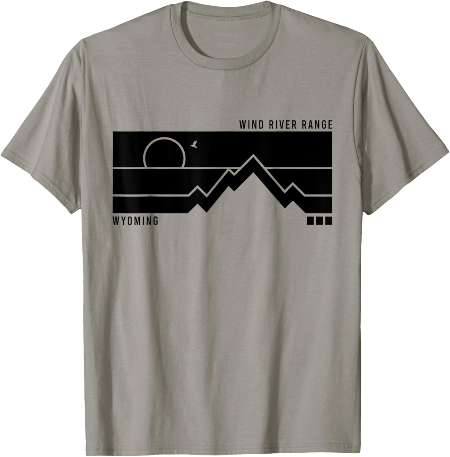 Vintage Wind River Range Wyoming Mountains Hiking Sunset T-Shirt - T-Shirt | Sand